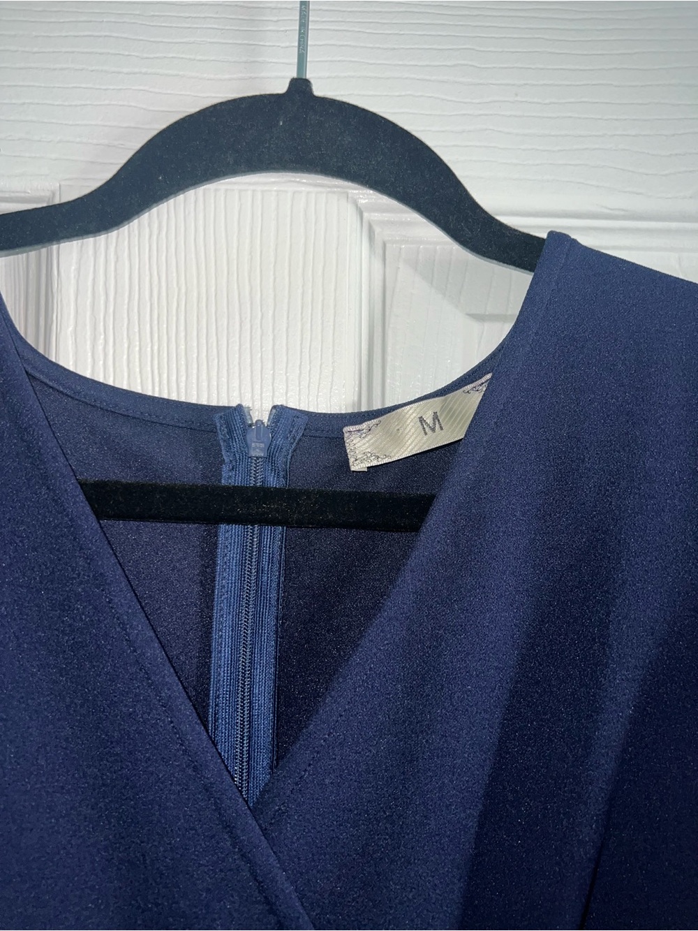 Formal Navy Ruffle Dress - Picture 3 of 4